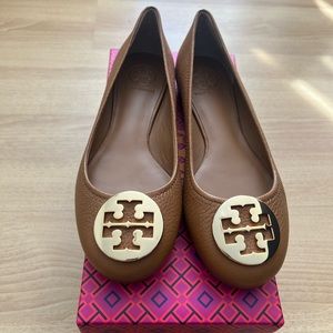 TORY BURCH Reva Ballet Tumbled Leather Flats